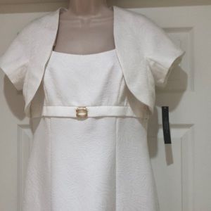 New Tahari A.Levine Off White Dress Set Size 10